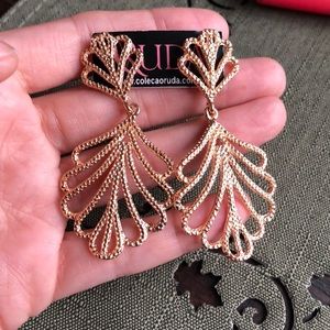 Gold plated earrings.